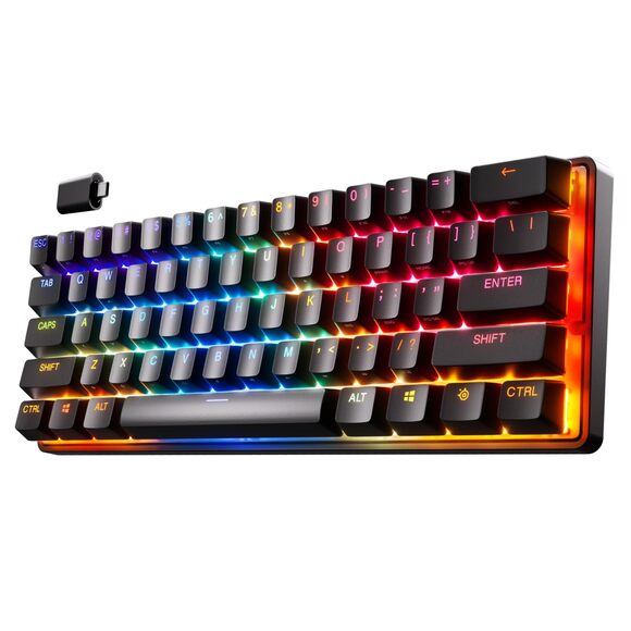 NWT SteelSeries Apex Pro Mini Wireless Keyboard – 60%, OmniPoint 2.0, Black - Picture 1 of 7